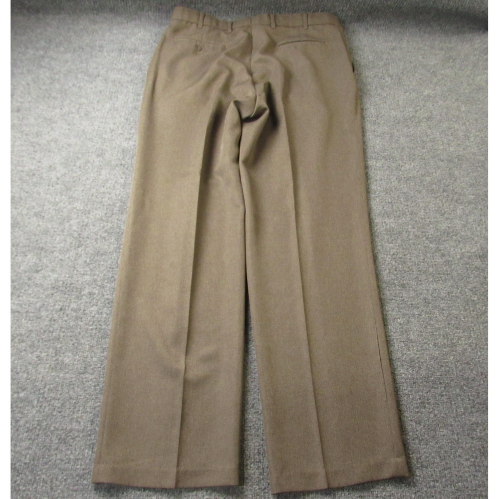 Vintage Levis Action Slacks Pants Mens 38x34 Brown Dacron Dress Y2K Feb 1997 - Picture 2 of 10